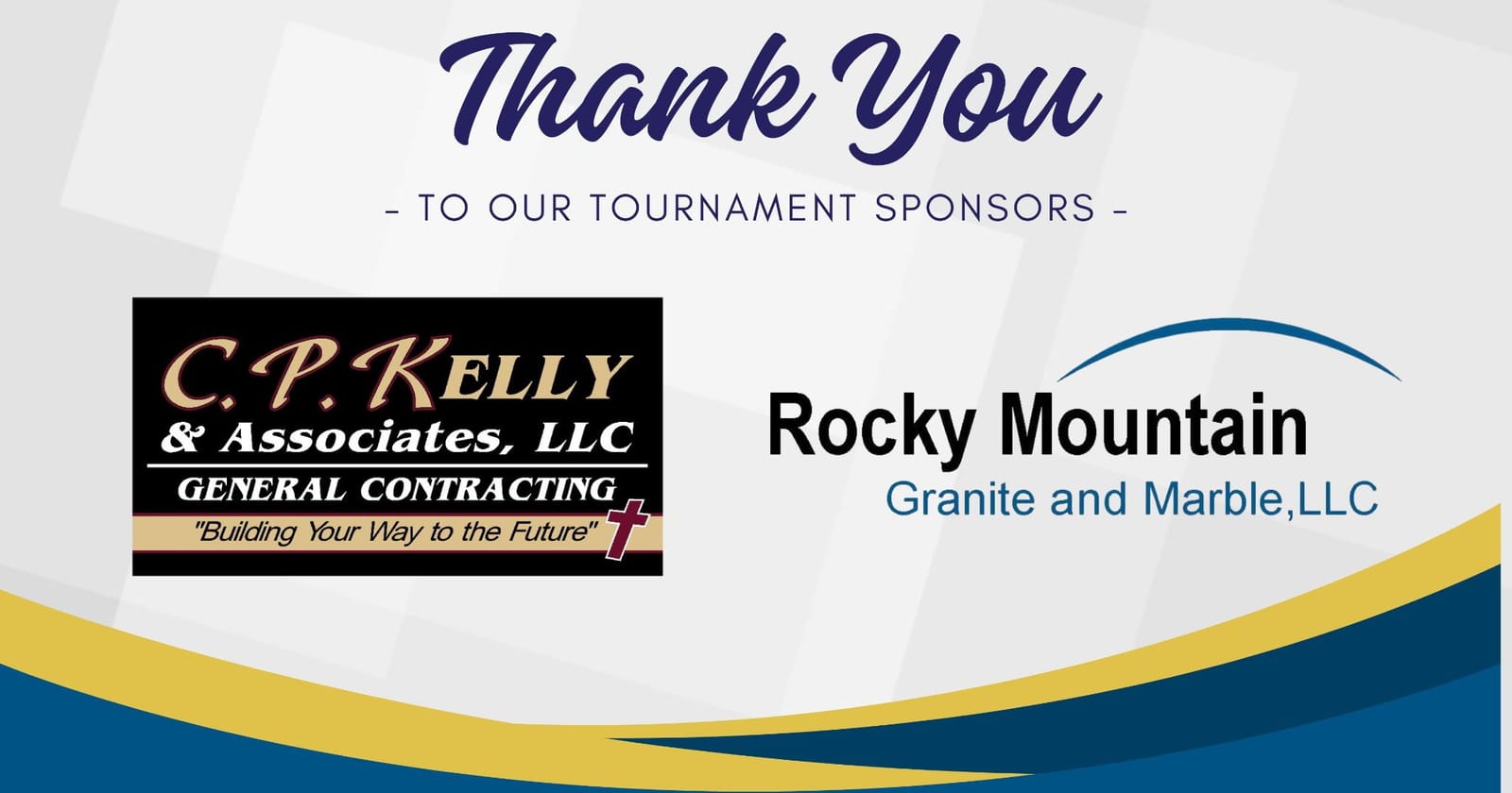 Thank you to our tournament sponsors